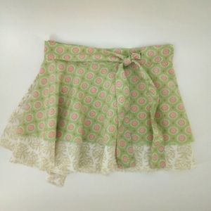 Girl's Matilda Jane Wrap Green Pink Skirt 2 Summer Spring